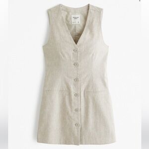 Abercrombie Mara Linen-Blend Vest Mini Dress